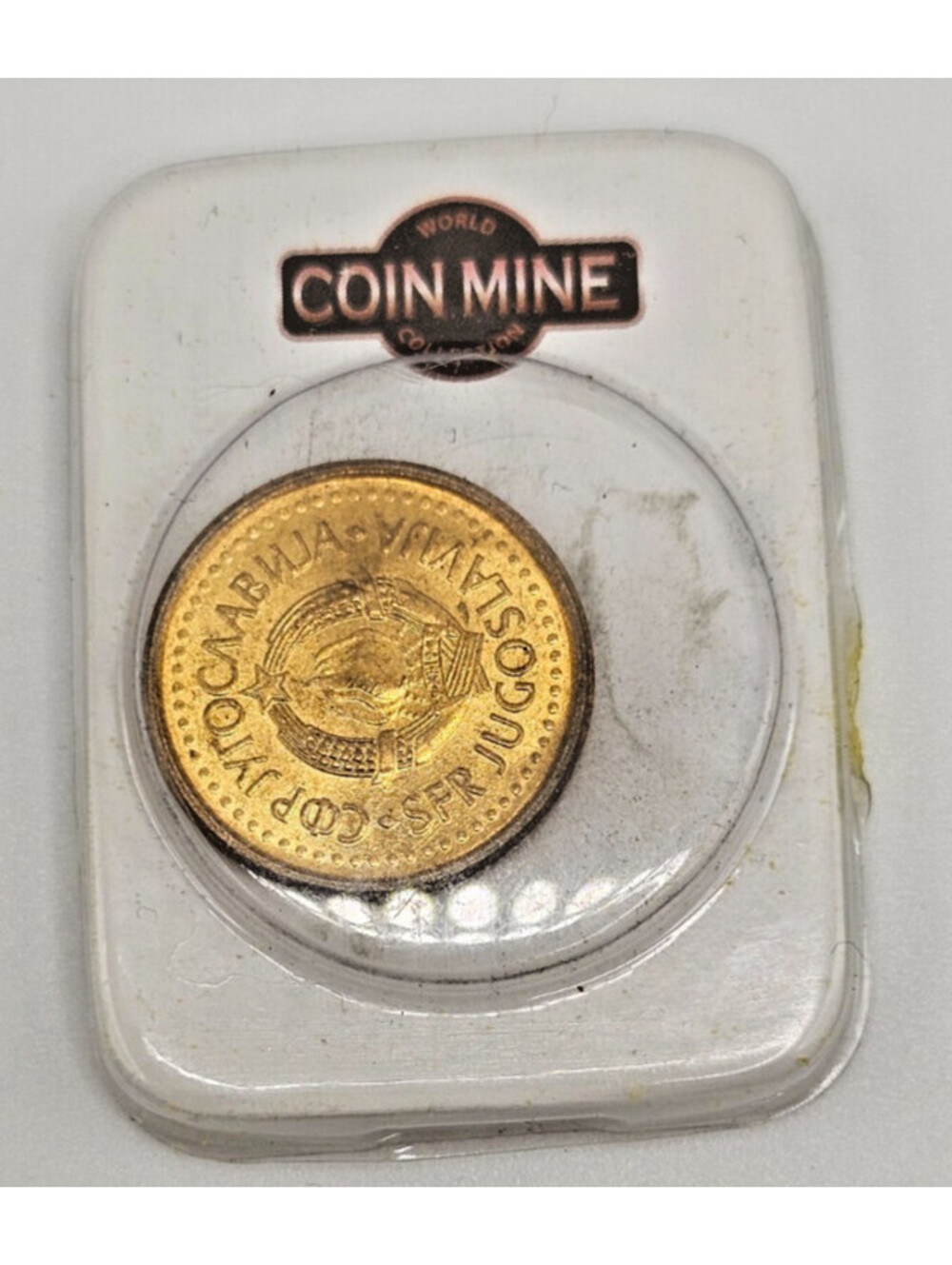Yugoslavia Dinar Coin SFRJ World Coin Mine Case Uncertified